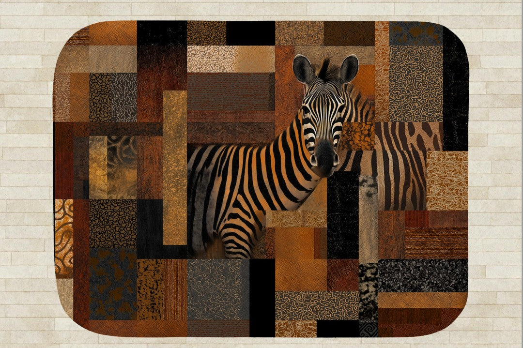 Zebra Sherpa Throw Blanket Abstract Safari Art