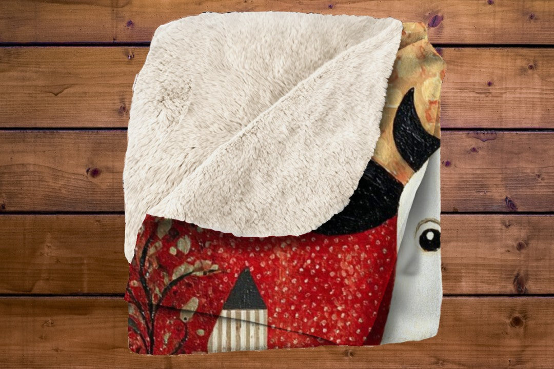 Farm Cow Sherpa Throw Blanket Barn Farmhouse theme Decor