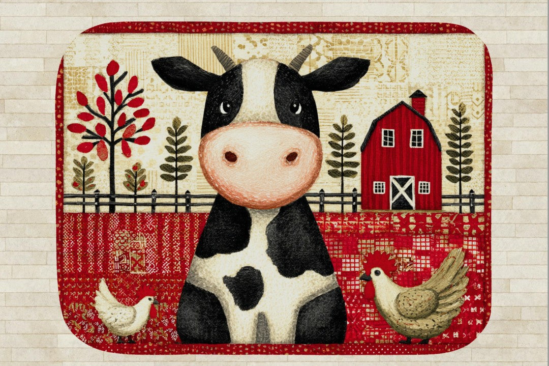 Farm Cow Sherpa Throw Blanket Barn Farmhouse theme Decor
