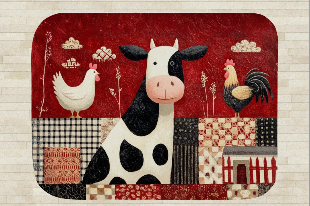 Farm Cow Sherpa Throw Blanket Barn Farmhouse theme Decor