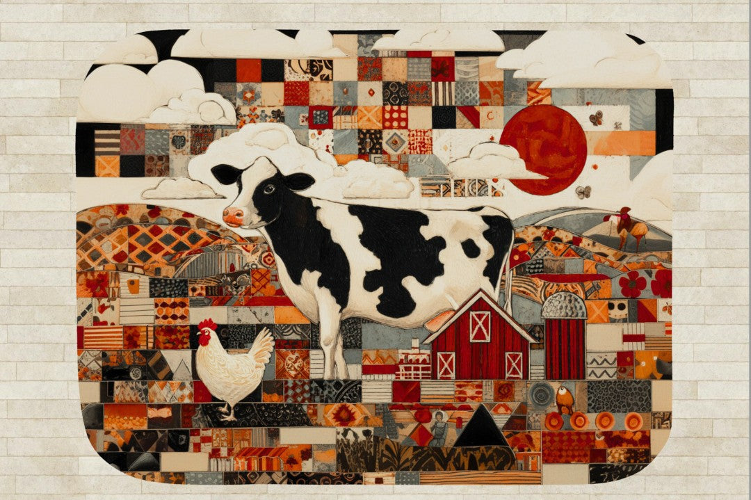 Farm Cow Sherpa Throw Blanket Barn Farmhouse theme Decor