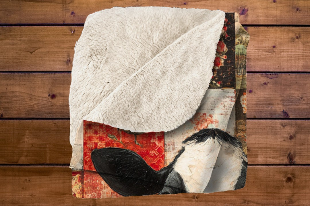 Farm Cow Sherpa Throw Blanket Barn Farmhouse theme Decor