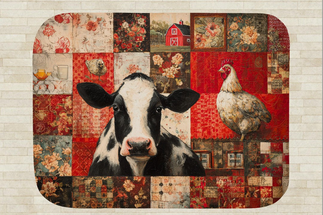 Farm Cow Sherpa Throw Blanket Barn Farmhouse theme Decor