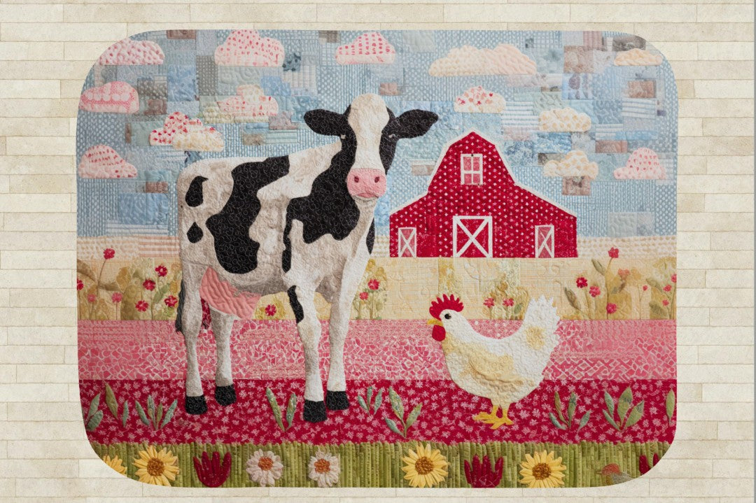 Farm Cow Sherpa Throw Blanket Barn Farmhouse theme Decor