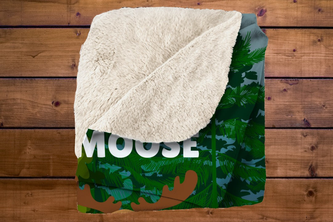 Woodland Animals Sherpa Throw Blanket Kids Nursery Decor