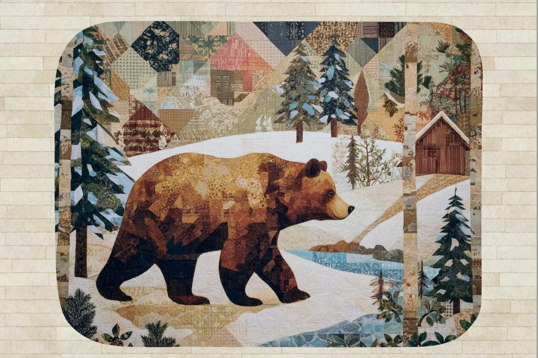 Winter Bear Sherpa Throw Blanket Woodland Cabin Decor