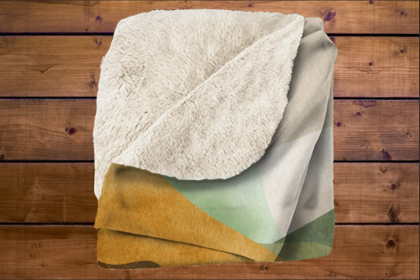 Abstract Landscape Sherpa Throw Blanket