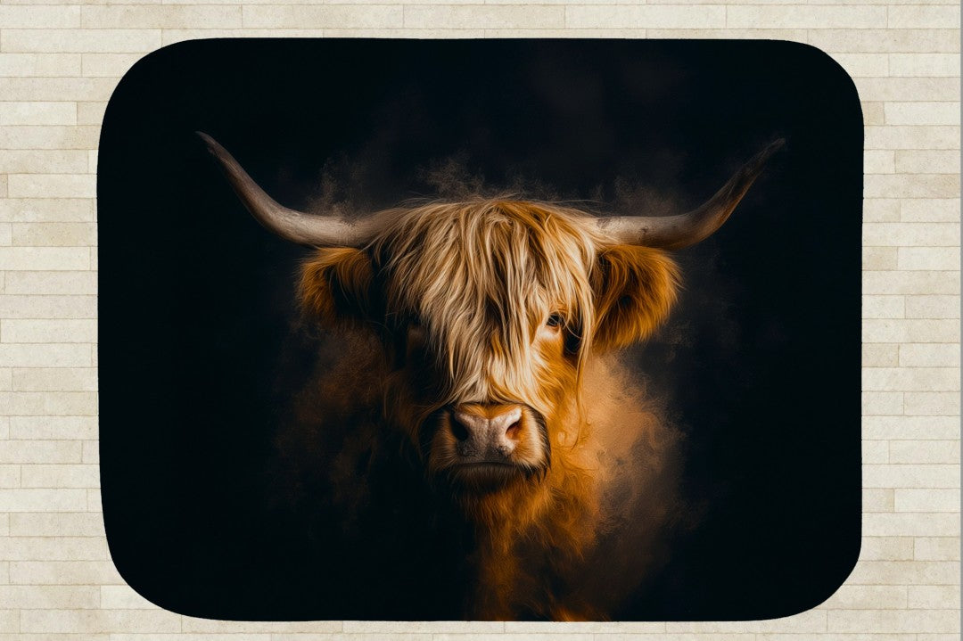 Highland Cow Sherpa Throw Blanket