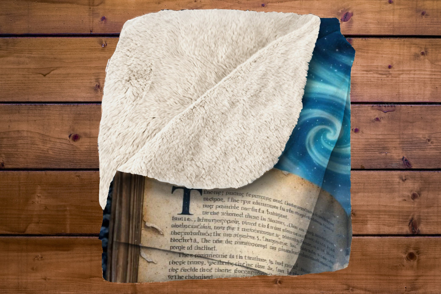 Magical Storybook Train Sherpa Blanket, Winter Fantasy Book Art Throw, Cozy Reading Nook Gift, Whimsical Night, Fairytale Train Blanket