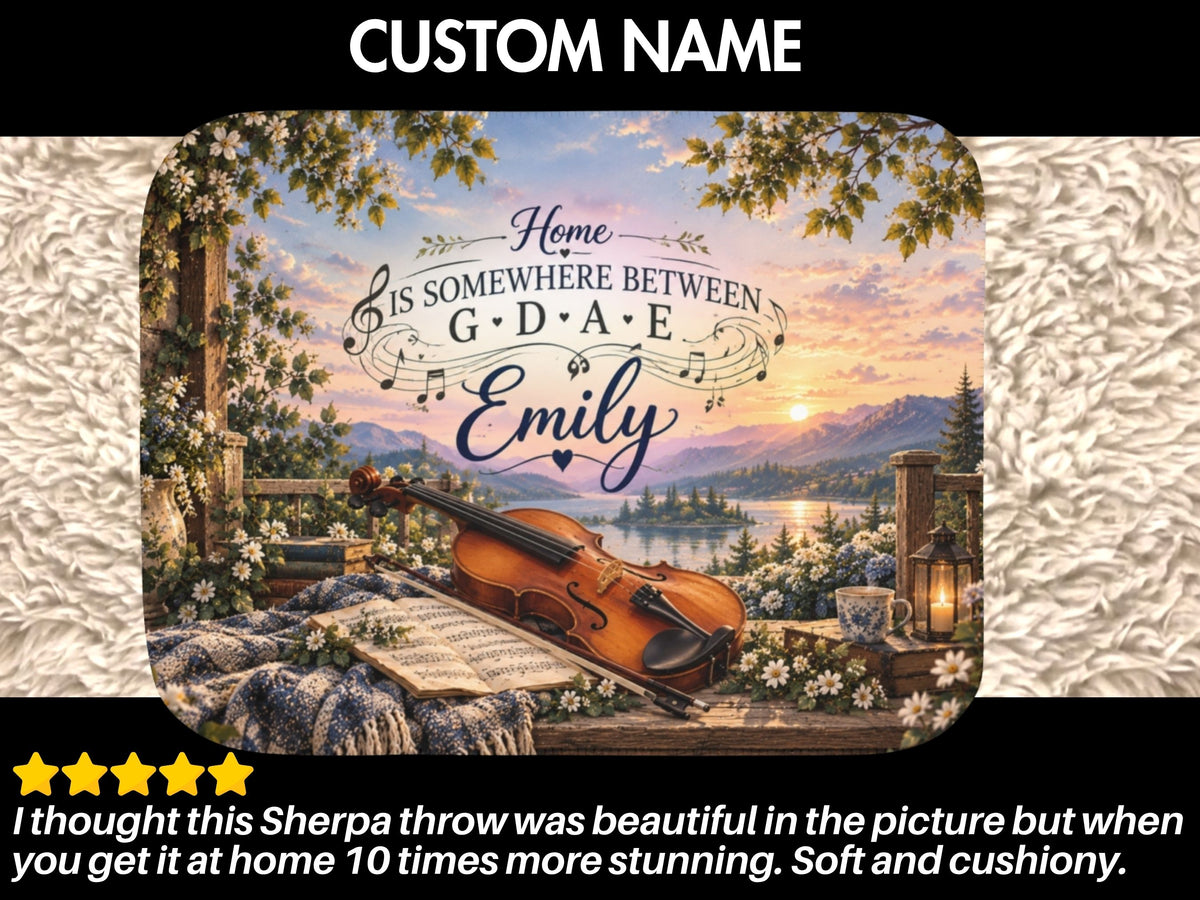 Personalized Violin Blanket, Violinist Gift, Violin Player Gift, Musician Gift, Orchestra Gift