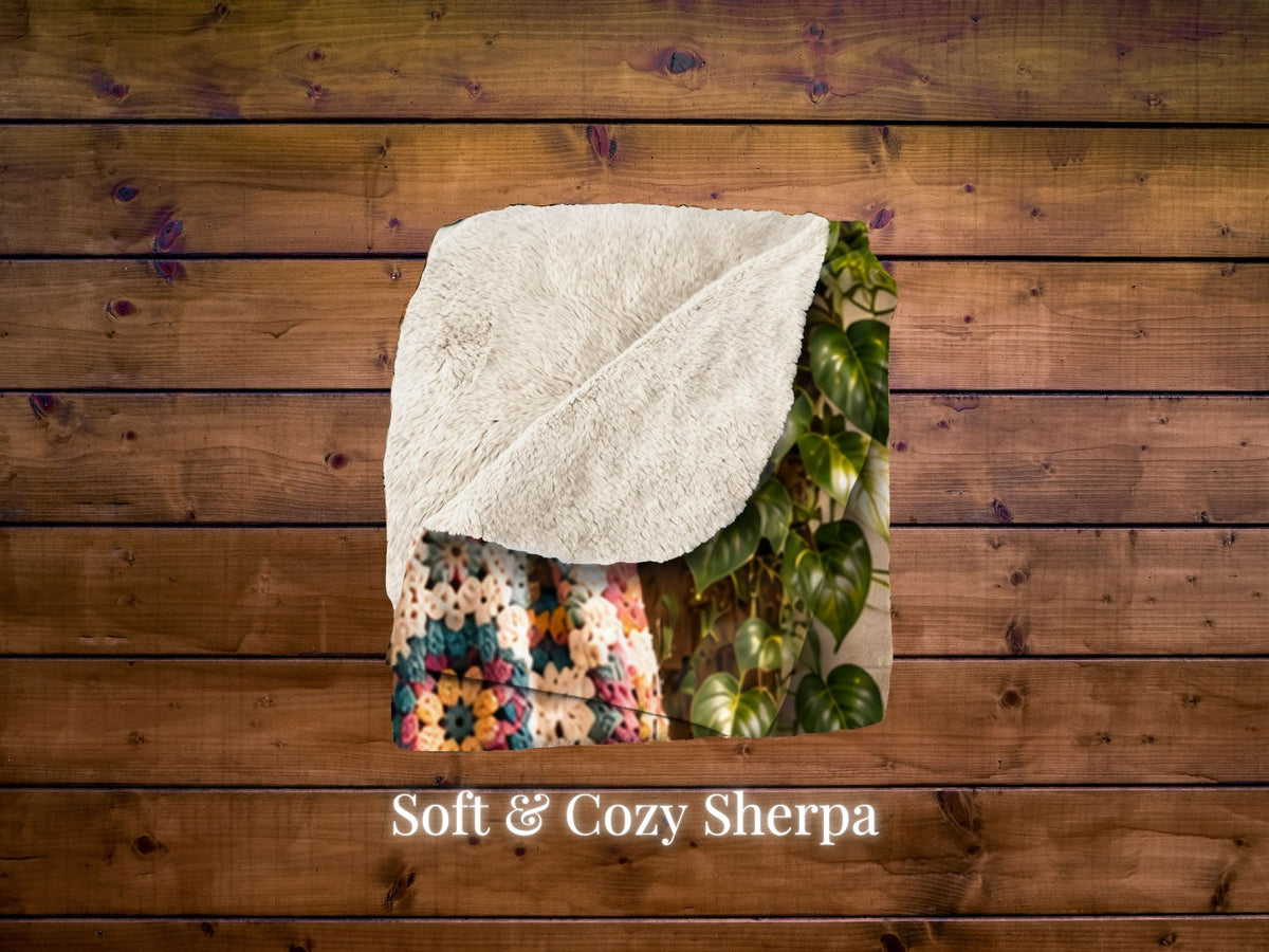 Personalized Crochet Lover Blanket. Just One More Row Sherpa Throw
