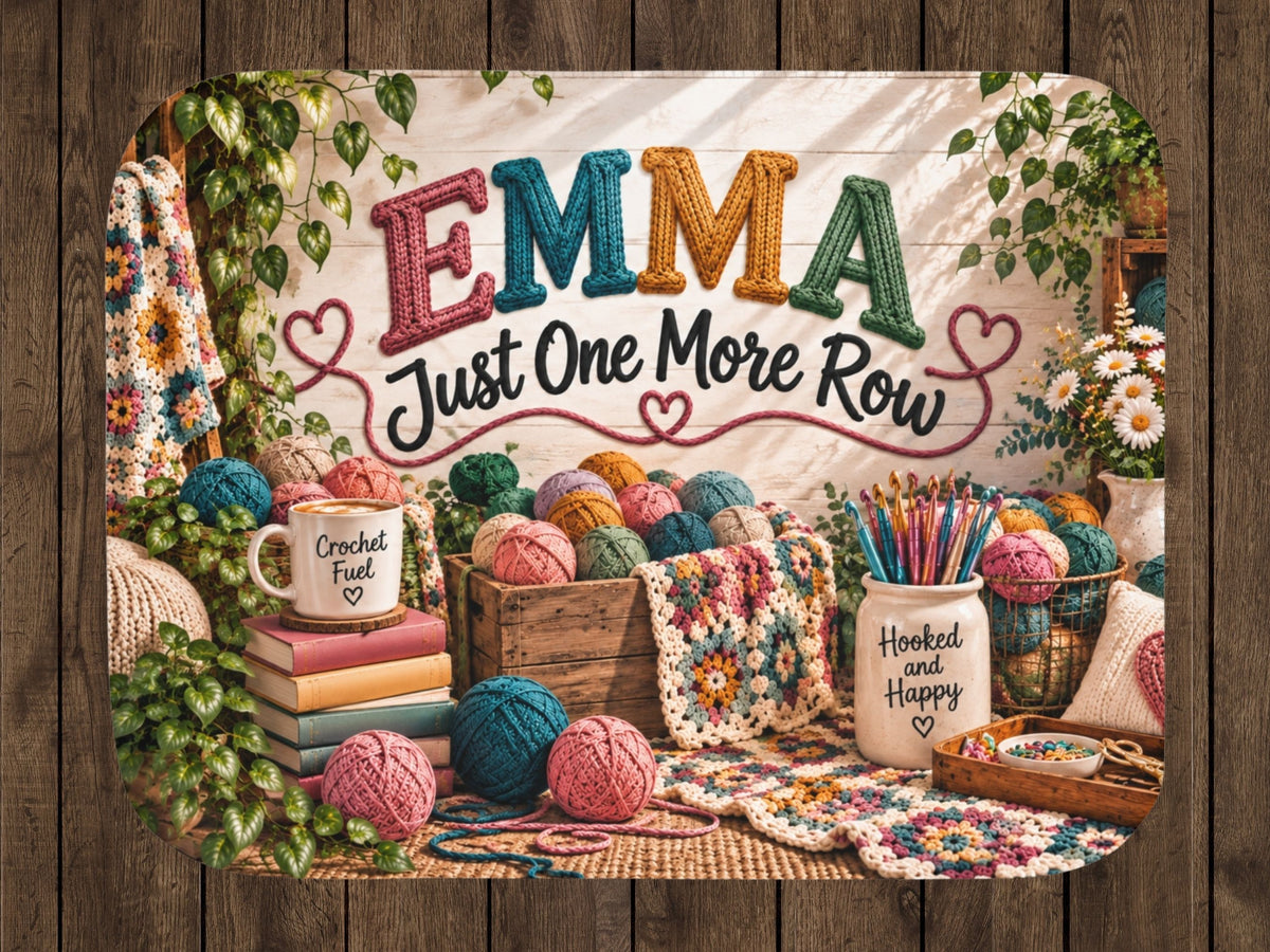 Personalized Crochet Lover Blanket. Just One More Row Sherpa Throw
