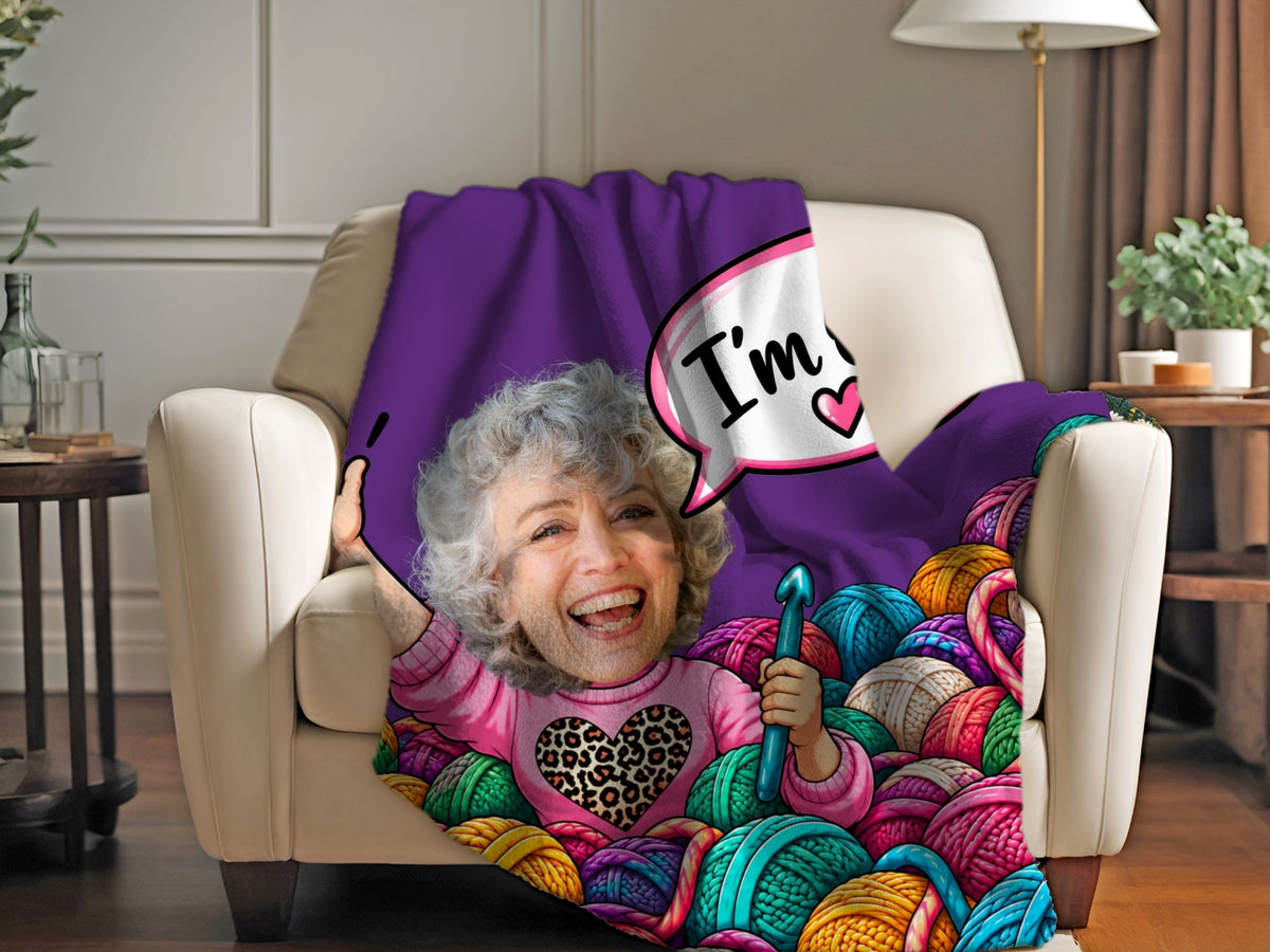 Personalized Crochet Face Blanket Funny Crochet Gift