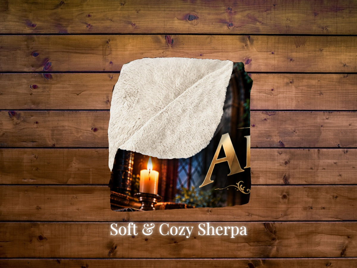 Custom Chess Sherpa Blanket, Personalized Name Chess Gift, Chess Player Blanket, Black Gold Chess Decor