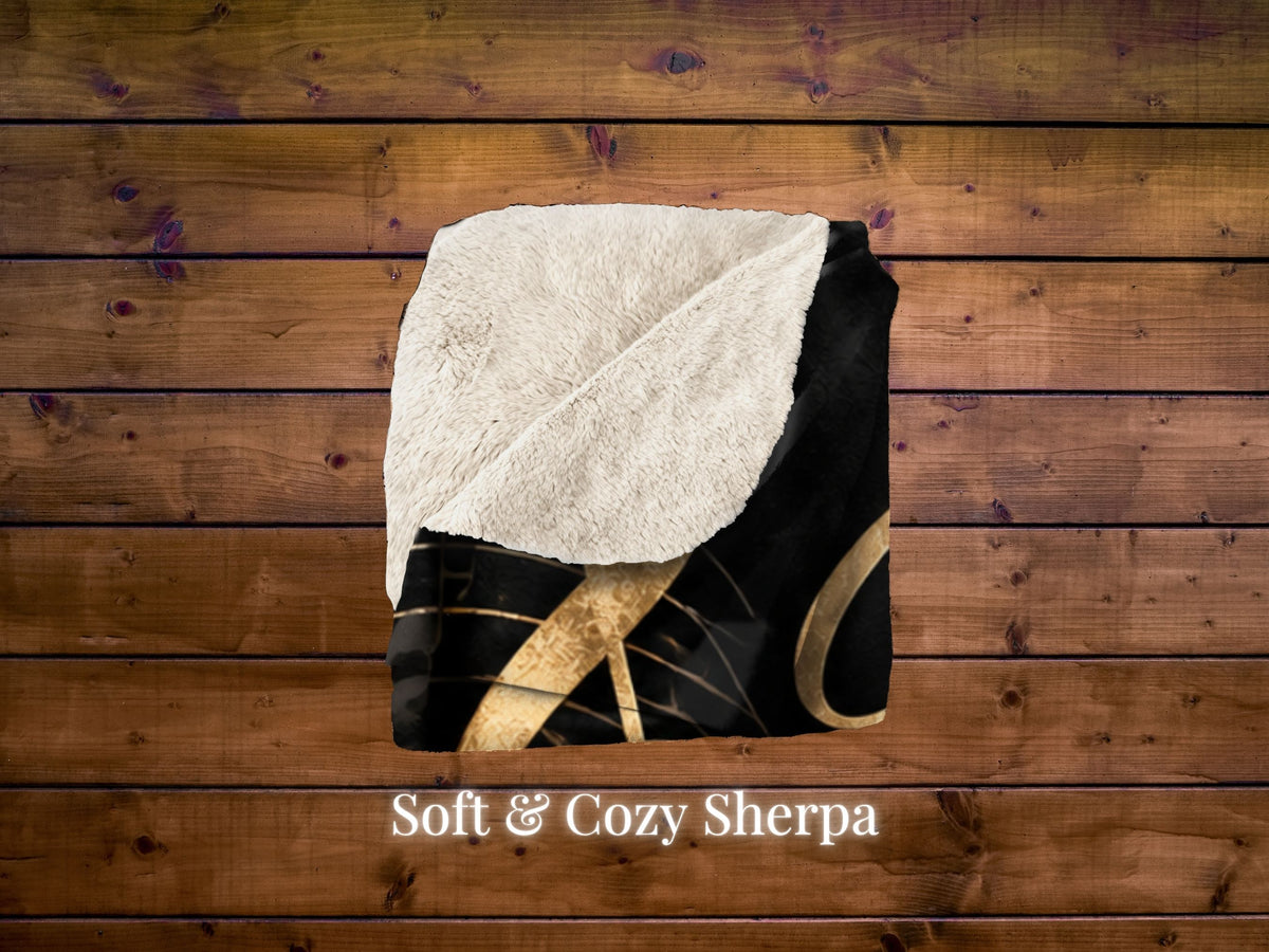 Personalized Piano Sherpa Blanket, Custom Name Music Blanket, Pianist Gift, Piano Lover Gift