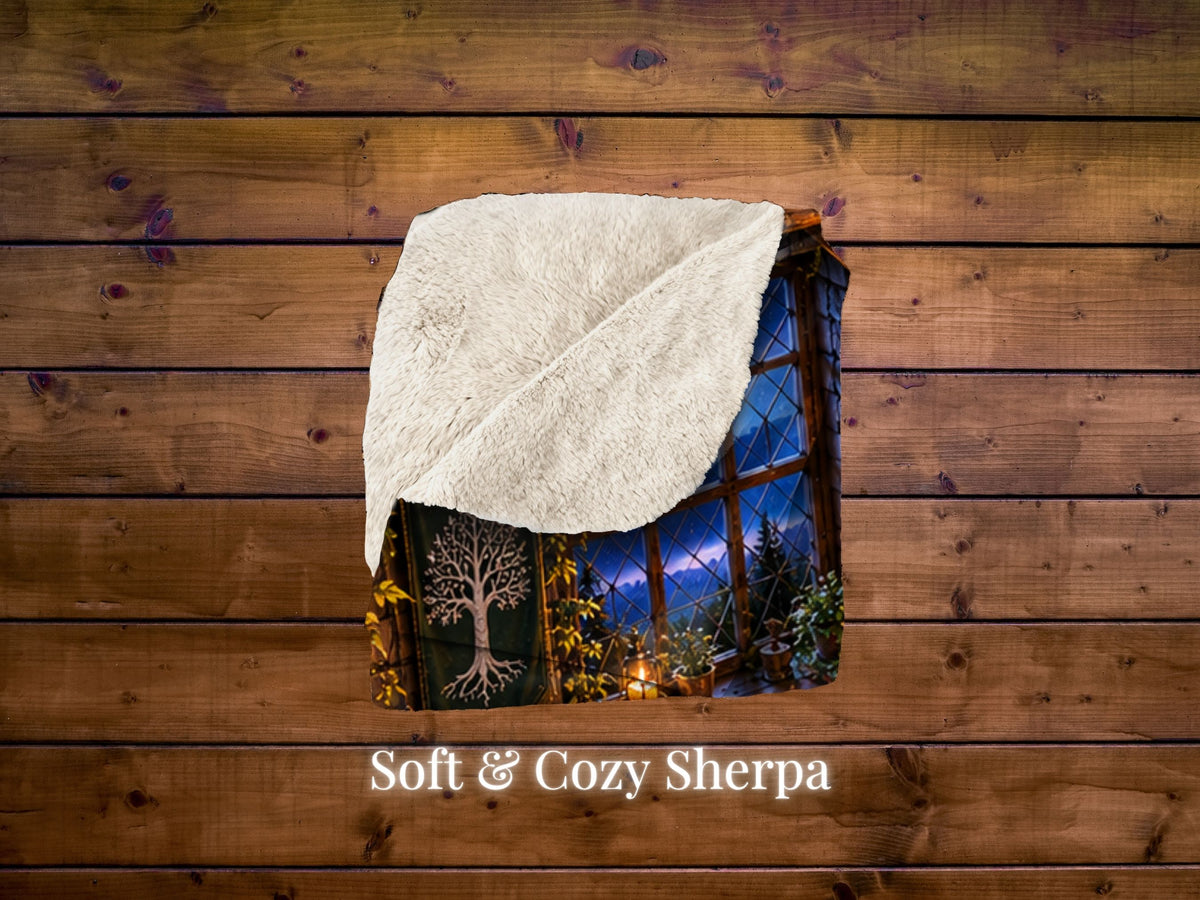 Personalized Tabletop RPG Dragon Blanket, Custom Name Fantasy Gamer Sherpa Blanket, Dungeon Game Master Gift, Dice Lover Gift