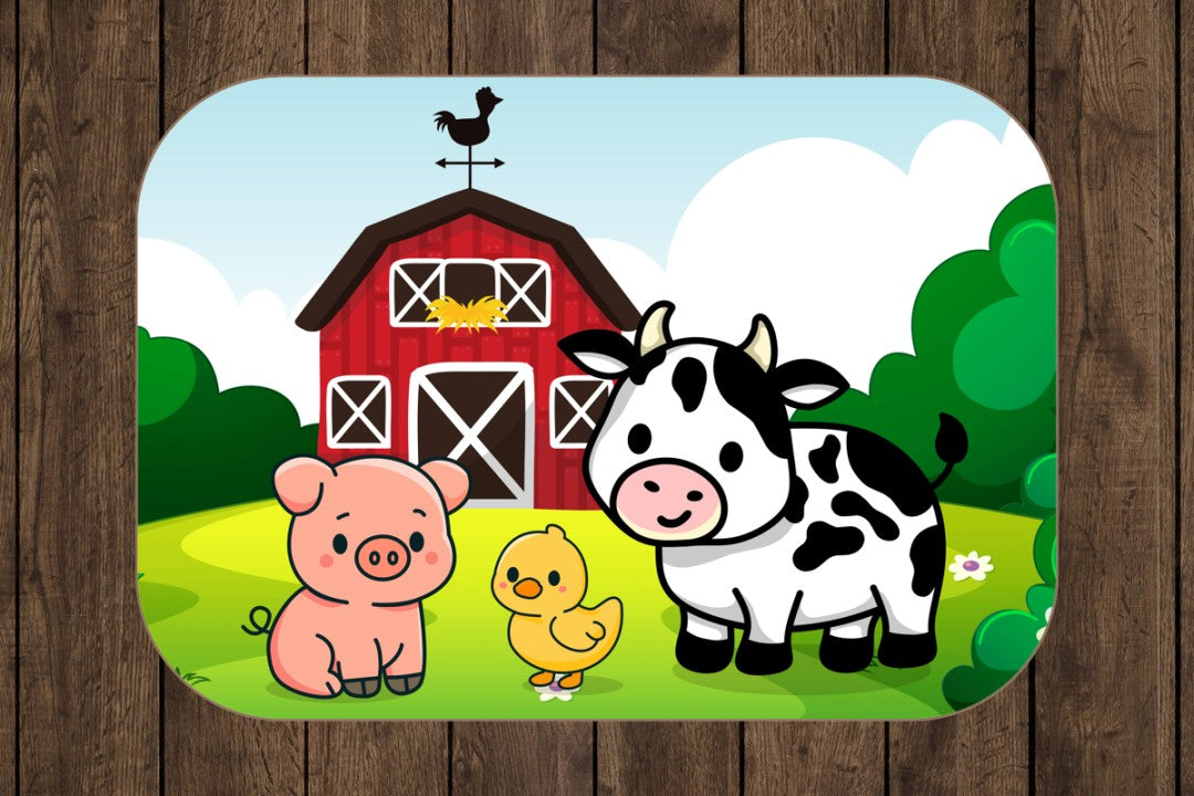 Sherpa Throw Blanket - Cute Farm Animals and Barn Design - Soft Plush Throw Blanket-Jacobson Cottage