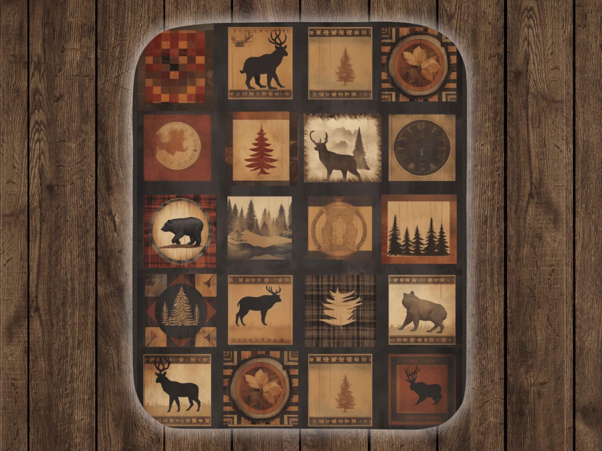 Sherpa Throw Blanket - Cabin in the woods Rustic Soft Plush Throw Blanket-Jacobson Cottage