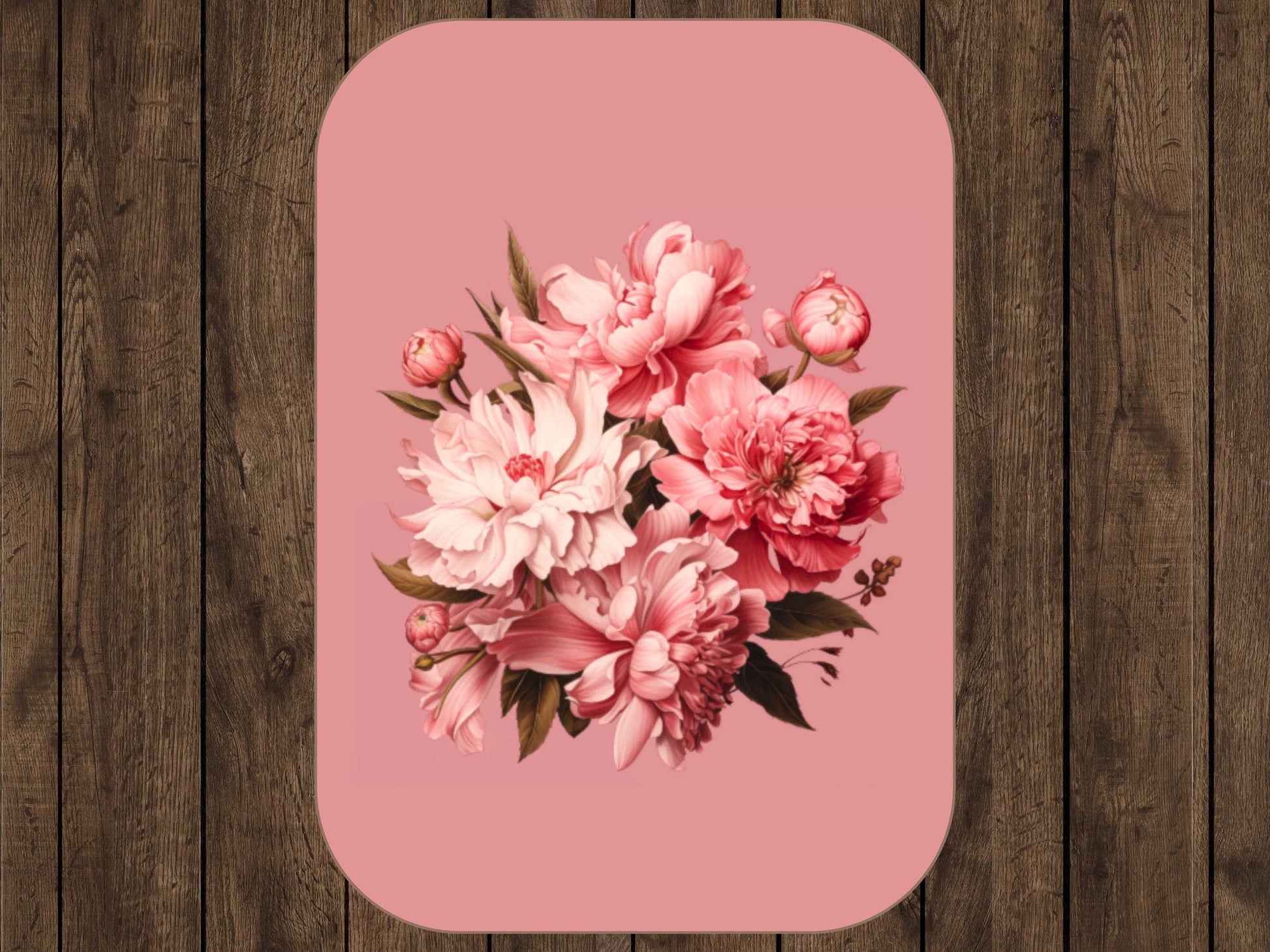 Sherpa Throw Blanket - Dusty Rose Floral - Soft Plush Throw Blanket-Jacobson Cottage