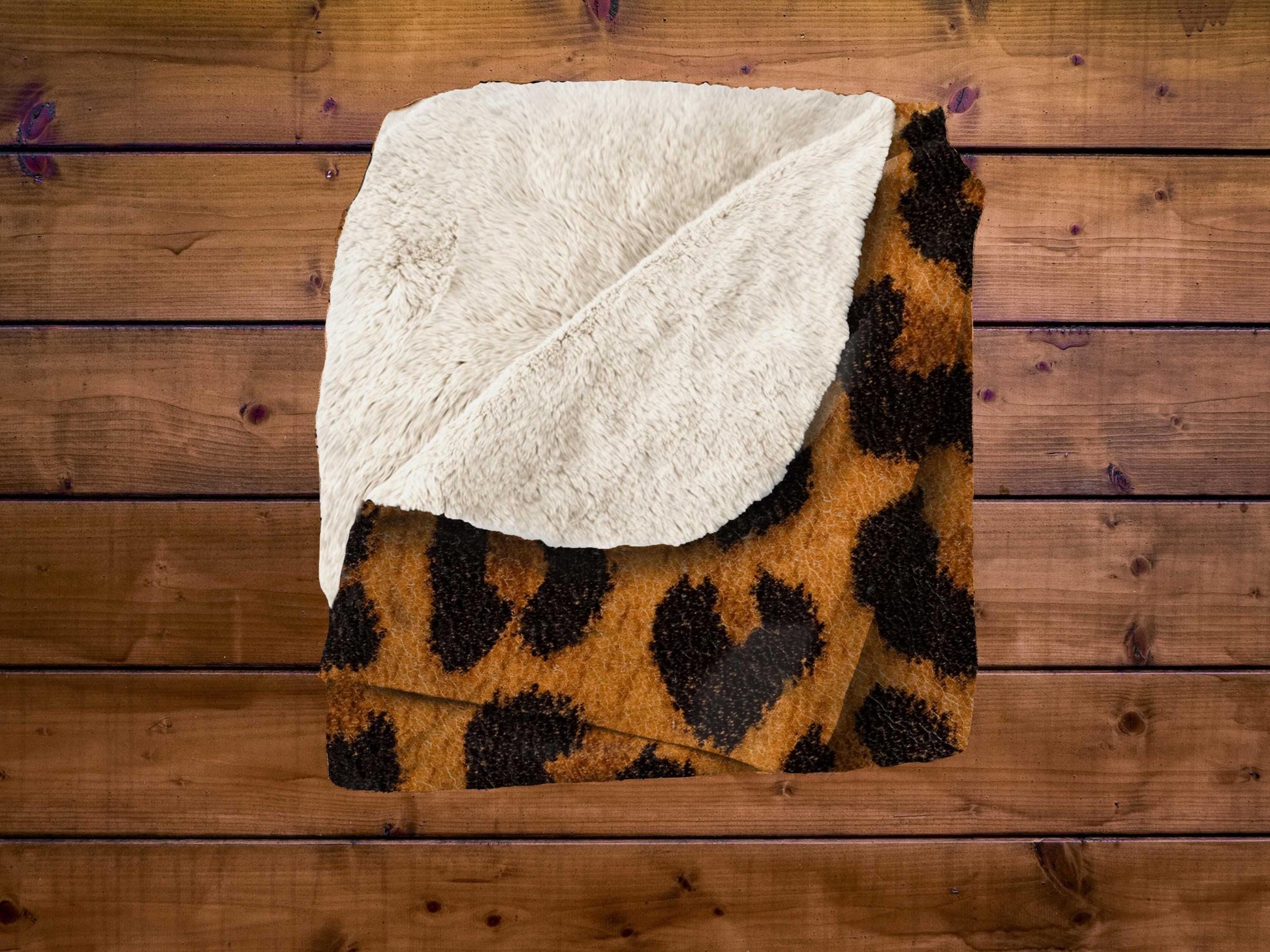 Sherpa Throw Blanket - Cheetah Print Safari Jungle themed design - Soft Plush Throw Blanket-Jacobson Cottage