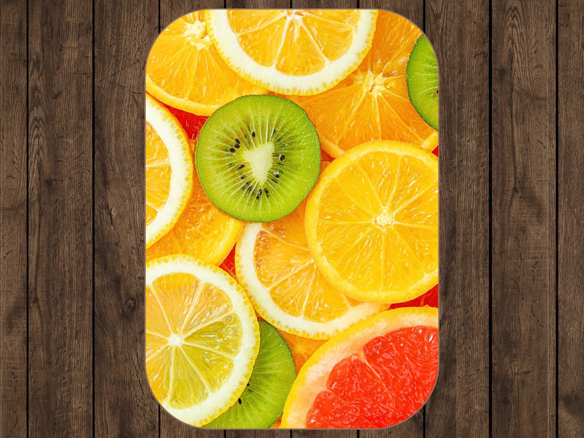 Sherpa Throw Blanket - Colorful Fruit Pattern with Kiwi, Lemon, Orange & Grapefruit Tropical - Soft Plush Throw Blanket-Jacobson Cottage