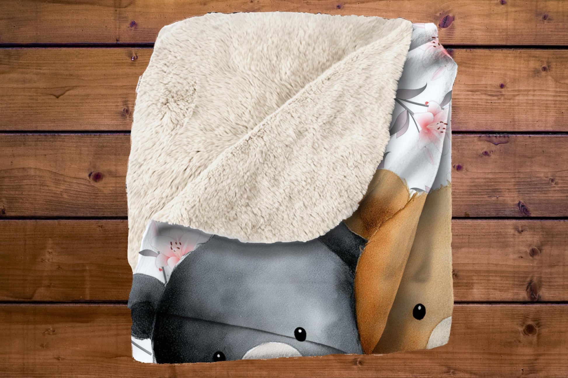 Sherpa Throw Blanket - Teddy bears in bath - Soft Plush Throw Blanket-Jacobson Cottage