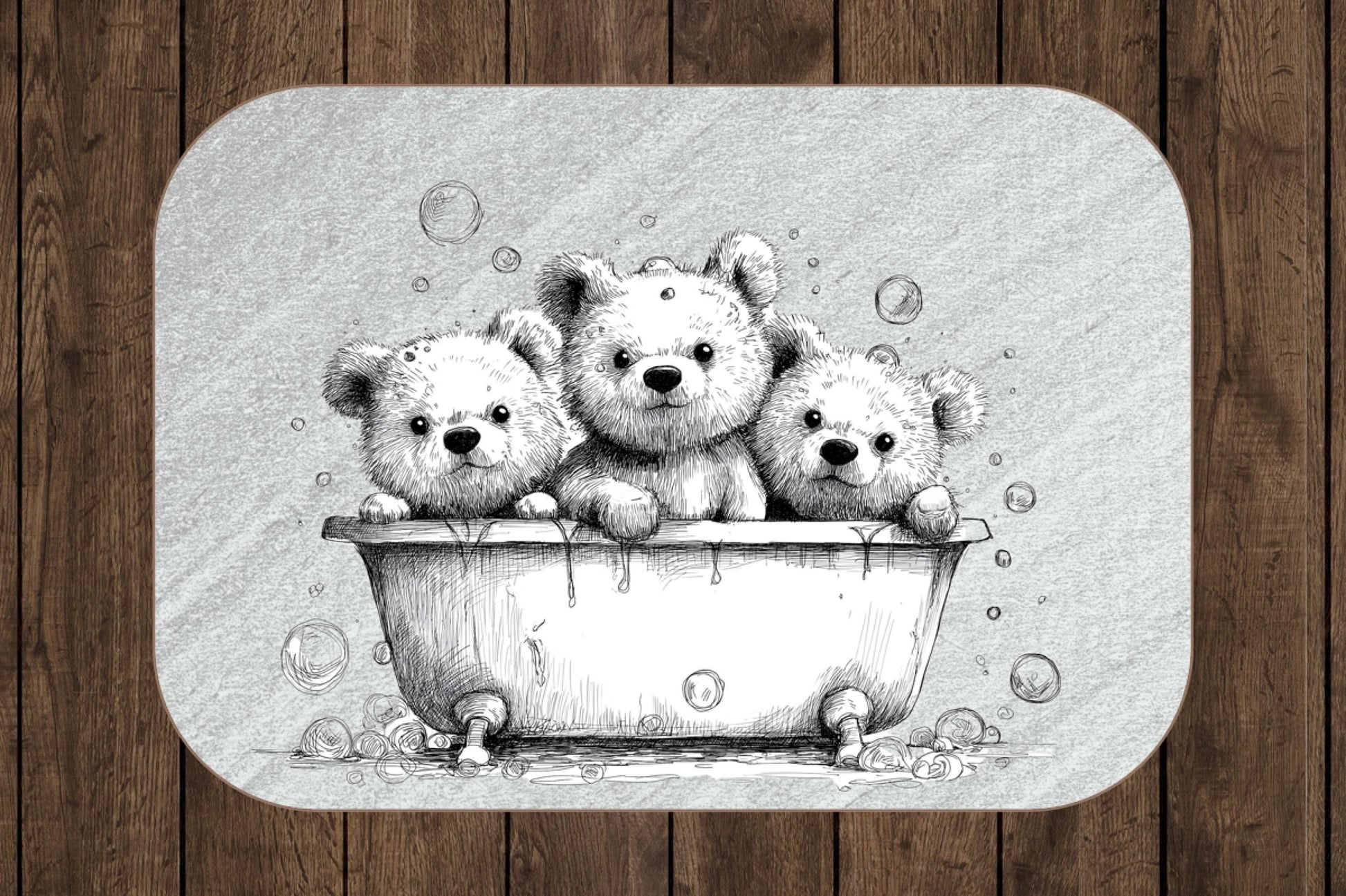 Sherpa Throw Blanket - Teddy bears in bath - Soft Plush Throw Blanket-Jacobson Cottage
