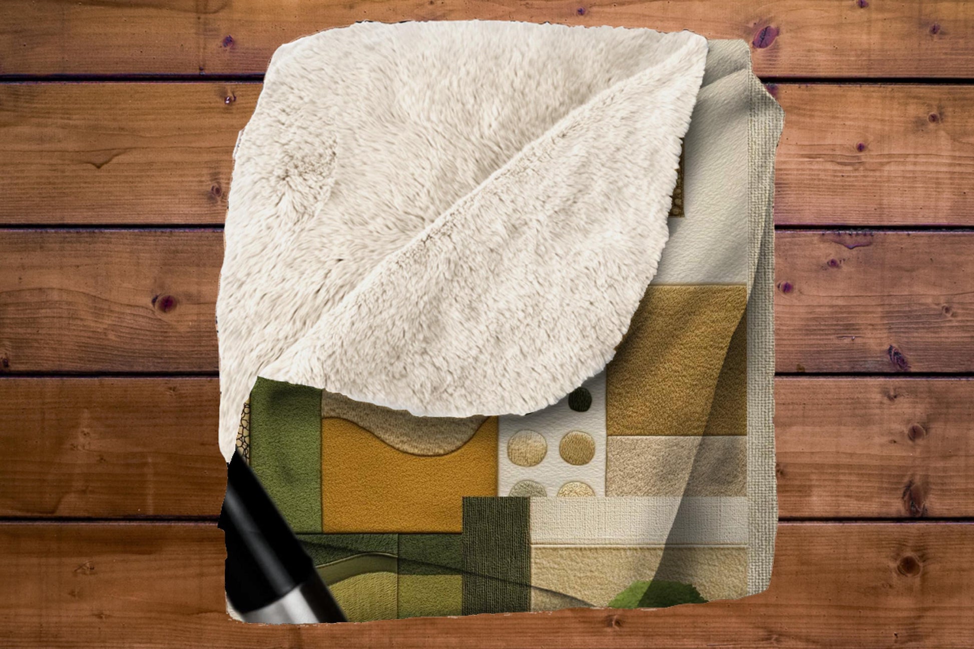 Sherpa Throw Blanket - Golf Geometric Abstract Design - Soft Plush Throw Blanket-Jacobson Cottage