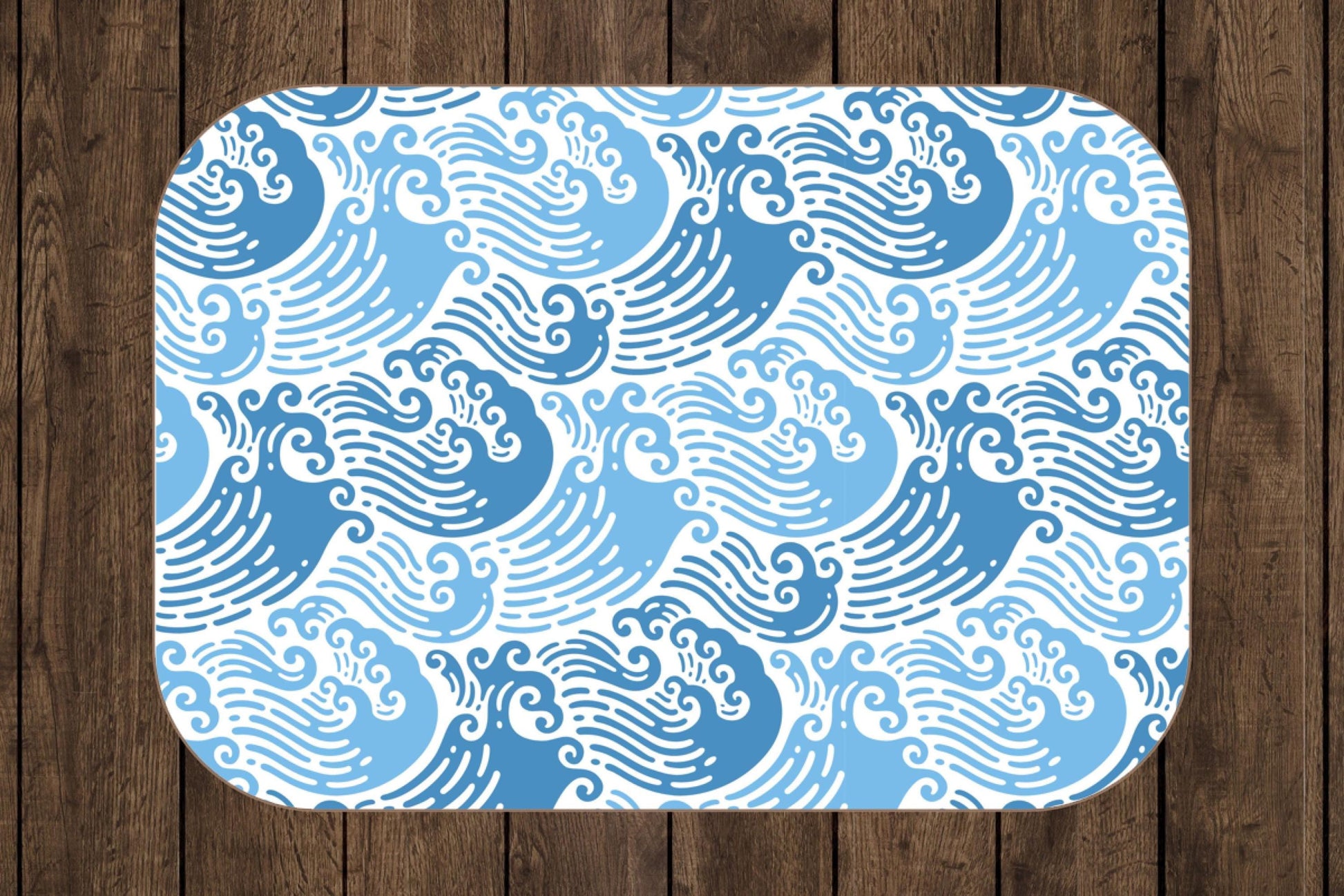 Sherpa Throw Blanket - Blue Ocean Waves - Soft Plush Throw Blanket-Jacobson Cottage