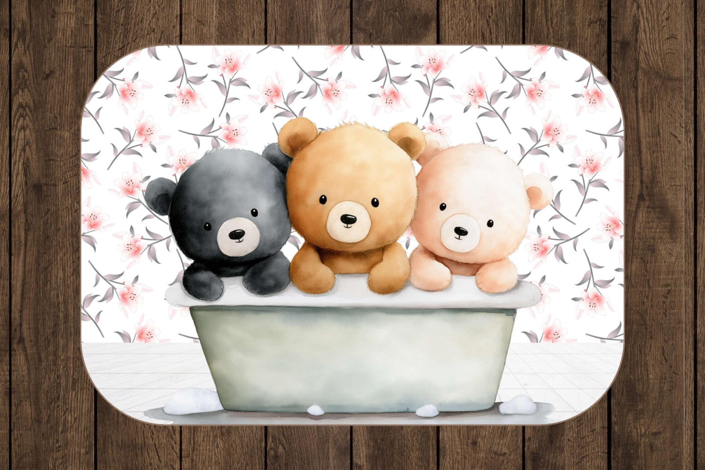 Sherpa Throw Blanket - Teddy bears in bath - Soft Plush Throw Blanket-Jacobson Cottage
